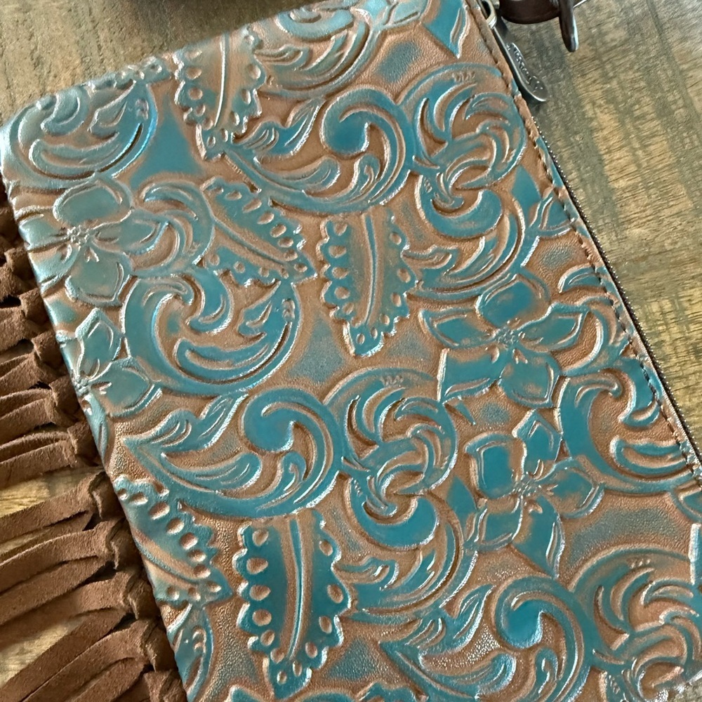 Justin Boots Women's Turquoise Mini Shoulder Bag NWT - Picture 5 of 8